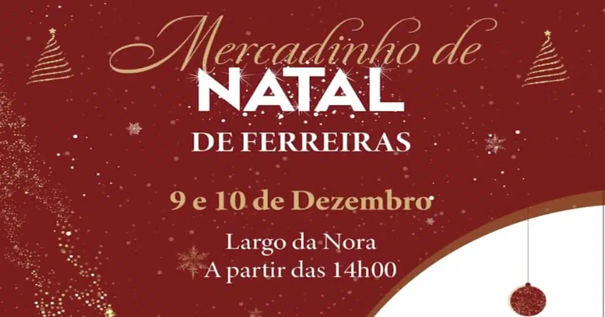Mercadinho Natalino em Ferreiras, dezembro.