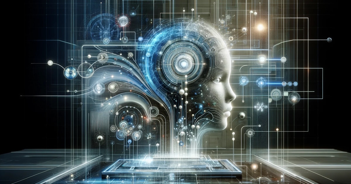 Inteligência artificial e redes neurais futuristas digitalizadas.