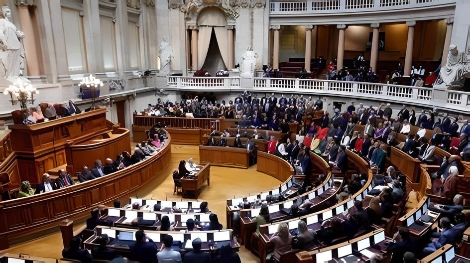 Sessão plenária no parlamento português.